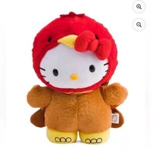 Hello Kitty Red and Brown Plush Toy NEW